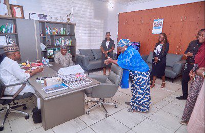 Institute’s Staff Express Delight as they Congratulate the Director General on his Reappointment